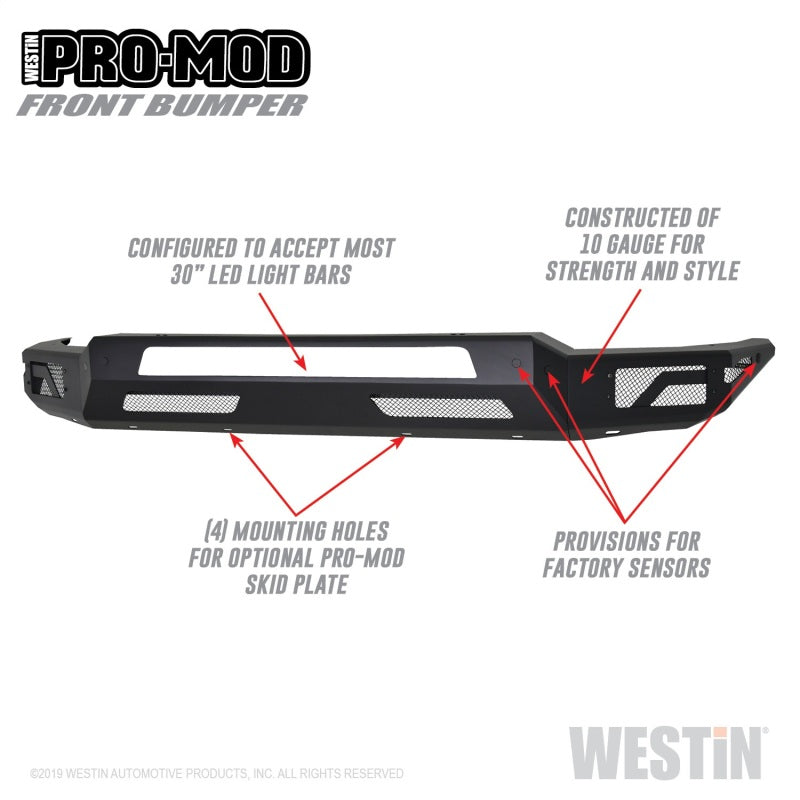 Westin  2019 Dodge Ram 1500 ( Excludes 1500 Classic & Rebel Models )  Pro-Mod Front Bumper