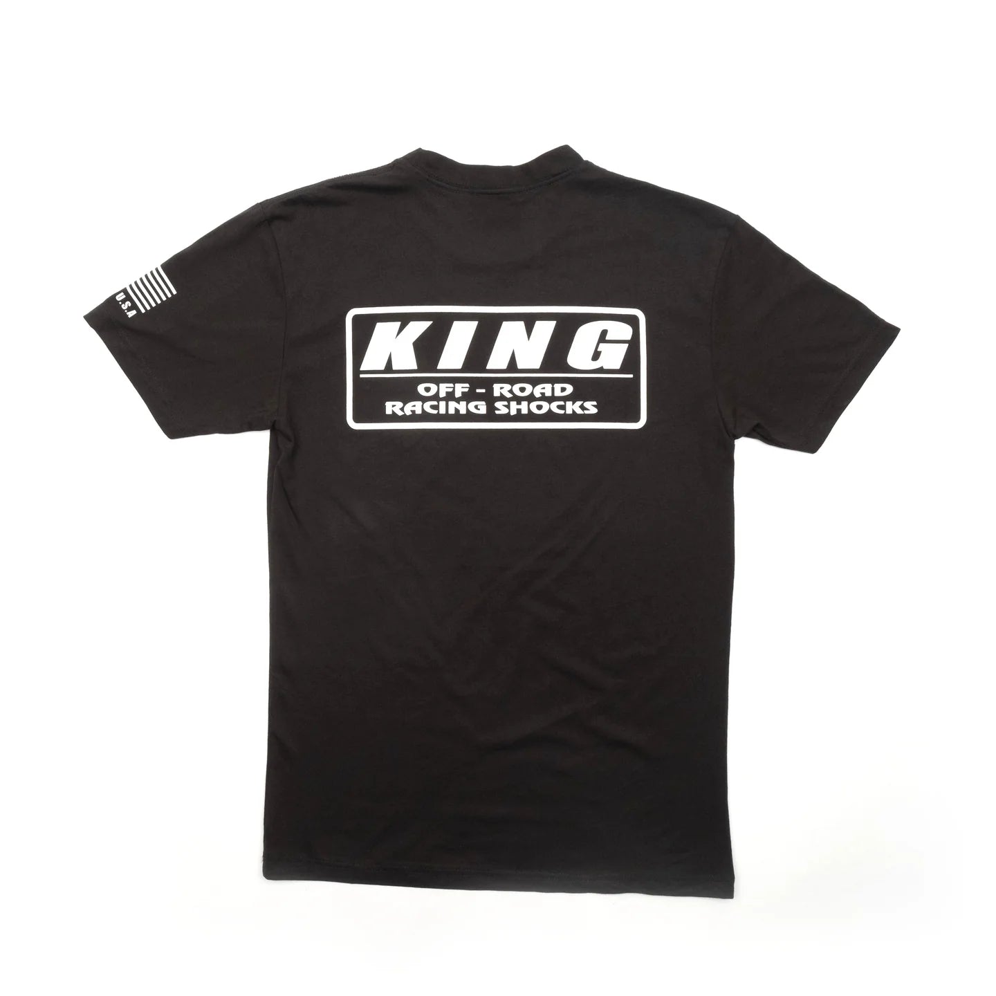 KING SHOCKS BLACK CVC CREW TEE W/ WHITE LOGO