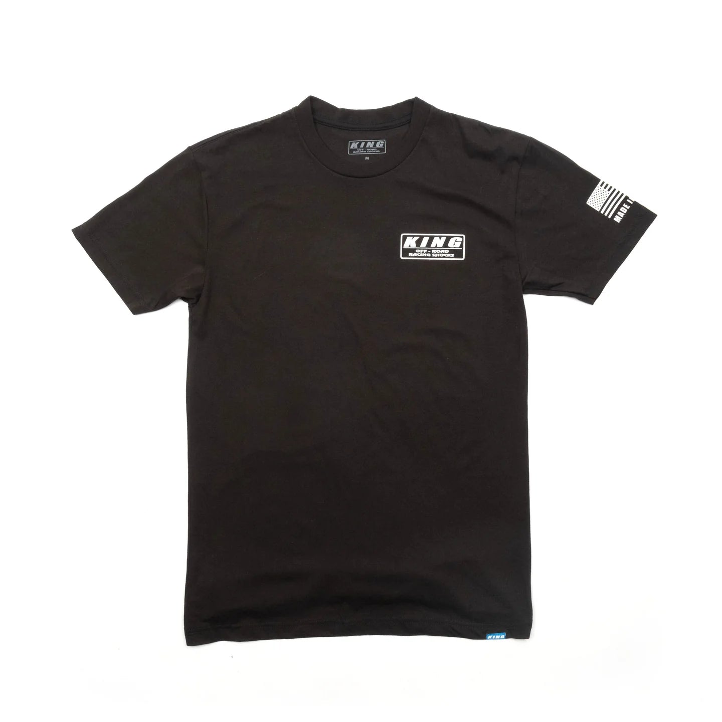 KING SHOCKS BLACK CVC CREW TEE W/ WHITE LOGO