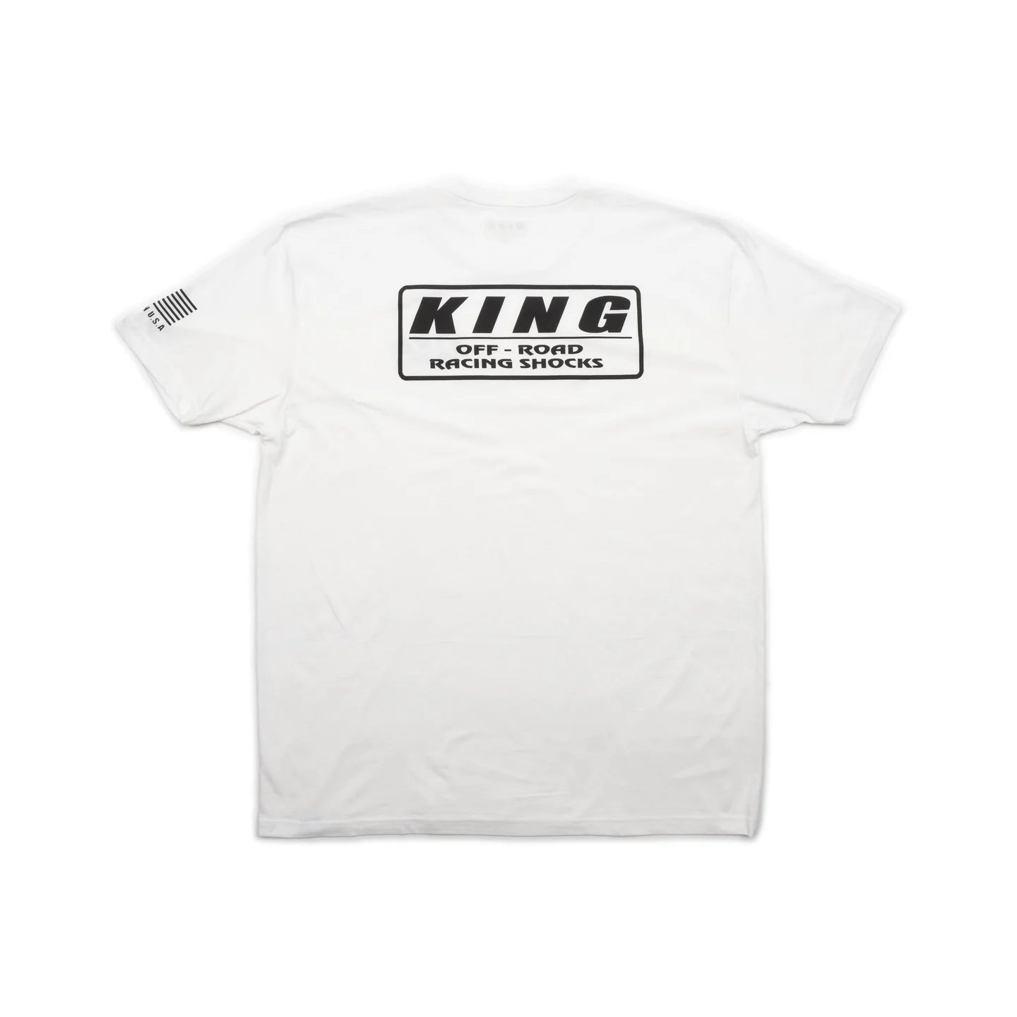 KING SHOCKS WHITE CREW TEE W/ BLACK LOGO