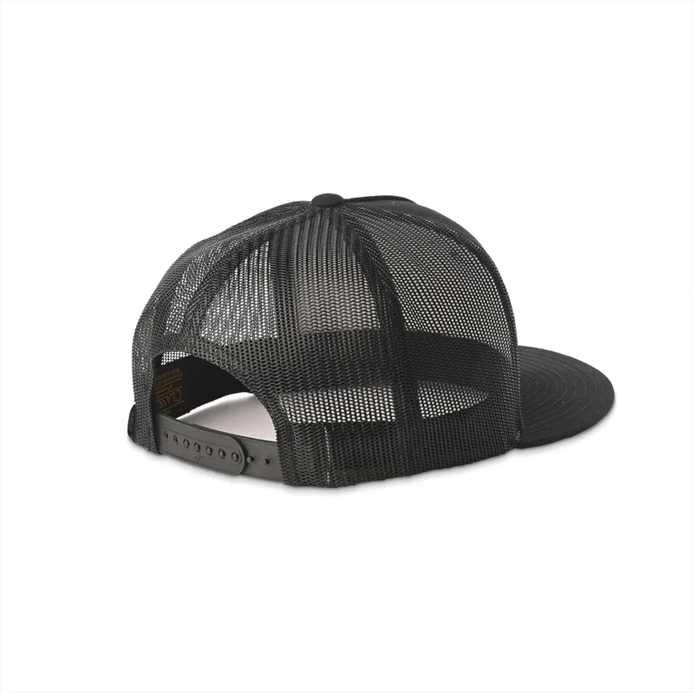 Method Bolted Flatbill Trucker Hat SNAPBACK CHARCOAL