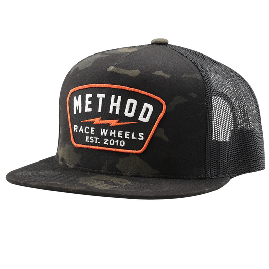 Method Bolt Patch Trucker Hat SNAPBACK DARK CAMO - BLACK
