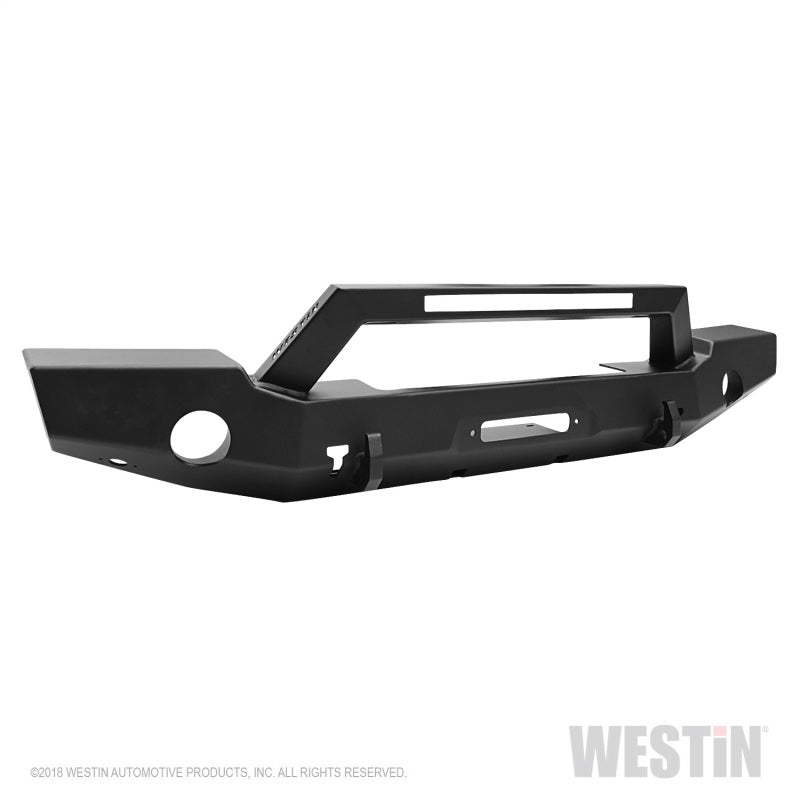 Westin 18-20 Jeep Wrangler WJ2 Full Width Front Bumper w/LED Light Bar Mount Textured Black