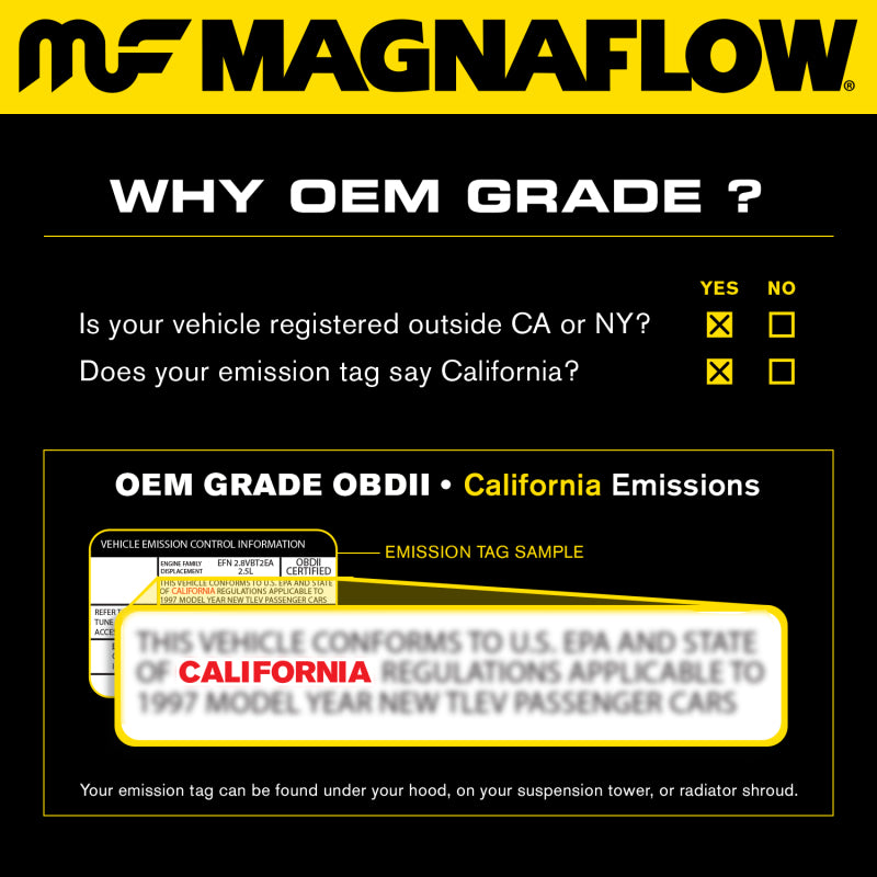 MagnaFlow Conv Direct Fit OEM 12-17 Jeep Wrangler 3.6L Underbody